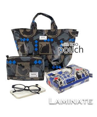 ROOTOTE 3614【ラミネート加工】EU.ウイズルー.ポーチ.ラミネート-U 01：バード