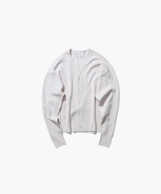 ATON 50/2 NATURAL DYE ORGANIC | Vネックカーディガン WARM WHITE