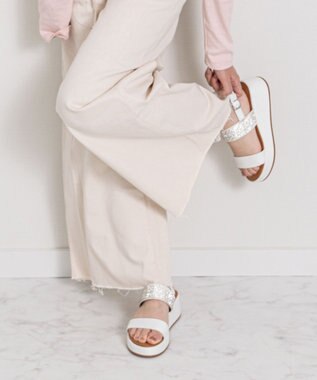 Bridget Birkin 【Bridget Birkin】キラキラバンドウェッジサンダル アイボリー