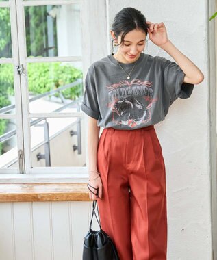 WEGO 【新色追加/ユニセックス着用アイテム/手洗い可/SMLサイズ展開】ピグメントグラフィックT（S） 柄4