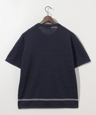 JOSEPH ABBOUD 【エコ素材/軽量/通気性/速乾性】ペーパーヤーンニット Ｔシャツ ネイビー系