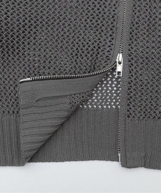 WEGO ジャガードメッシュパーカー ダークグレー