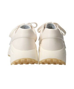 INTER-CHAUSSURES 【BUSSOLA】撥水厚底レースアップスニーカー ホワイト