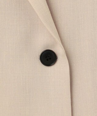 ICB ドライアセテートスラブ 8分袖ジャケット サンドベージュ