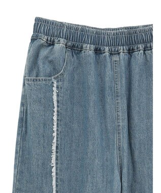 Green Parks ・Double Flags デニムフリンジラインパンツ Light Indigo