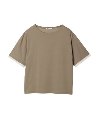 CRAFT STANDARD BOUTIQUE 【ＵＶカット】布帛切り替えプルオーバー Beige