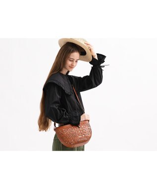 genten セイル カットワーク　ショルダーバッグ チャ