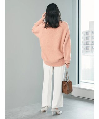 AMERICAN HOLIC モールヤーン片畦Ｖネックニットプルオーバー Pink