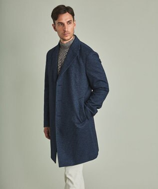 GOTAIRIKU 【AIRY MOVE】Ｔ/Ｗジャージーリラックスチェスター コート ネイビー系8