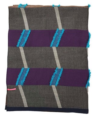 POLS ウールカットジャカードストール ベージュ