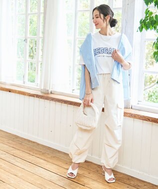 WEGO 【新色追加/手洗い可】グラフィックショートT ホワイト