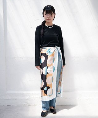 Marca ＜秋の新色！＞ 【the PORT by marca】LIGHT 大判 シルクツイル スカーフ CAMEL