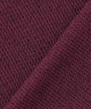 ANY L シアーワッフルロングスリーブTシャツ ワイン