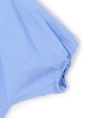 ICB L ソフトコットンローン シャツブラウス ブルーストライプ