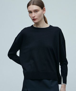 BEIGE， LA MONNAIE / クルーネックニット Navy×Bone