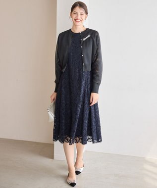 23区 L 【APPLAUDIR】グロッシードルマン カーディガン ブラック系