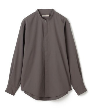 UNFILO MENS コンフォート バンドカラーシャツ  [24年秋冬商品] ブラウン