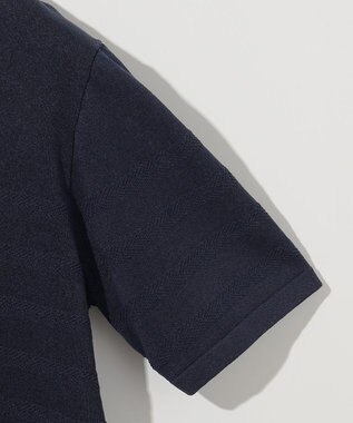 JOSEPH ABBOUD 【エコ素材/軽量/通気性/速乾性】ペーパーヤーンニット Ｔシャツ ネイビー系