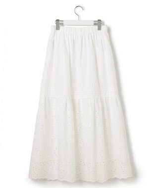 23区 【先行予約】カットワークエンブロイダリー スカート ホワイト系