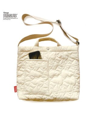 ROOTOTE 8415【スヌーピー】IP.トール2ウェイ.キルト.ピーナッツ-9X 02：アイボリー