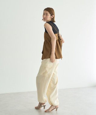 YECCA VECCA シャイニーオーバーキャミ Camel