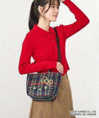 ROOTOTE 8464【サンリオ】IP.べビールー.チェック.ハローキティA 03：ネイビー