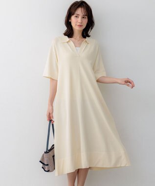 組曲 S 【先行予約】クリアストレッチスキッパーニット ワンピース