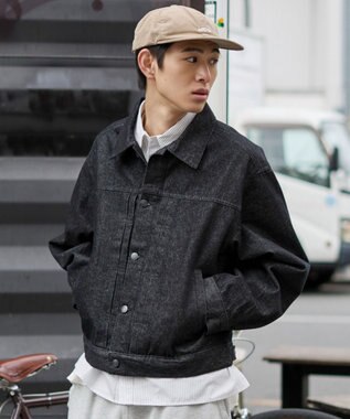 WEGO 【ユニセックス着用ITEM】リジットデニムジャケット デニムブラック