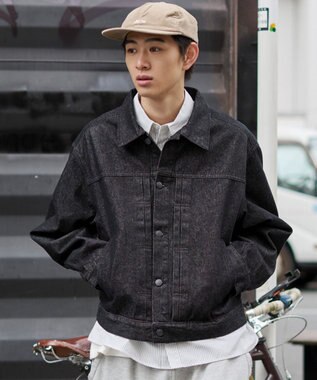 WEGO 【ユニセックス着用ITEM】リジットデニムジャケット デニムブラック