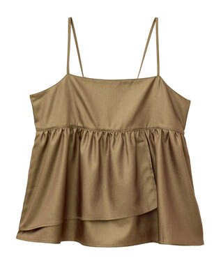 YECCA VECCA シャイニーオーバーキャミ Camel