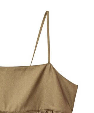 YECCA VECCA シャイニーオーバーキャミ Camel