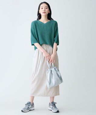 ANY 巾着バッグ シルバー