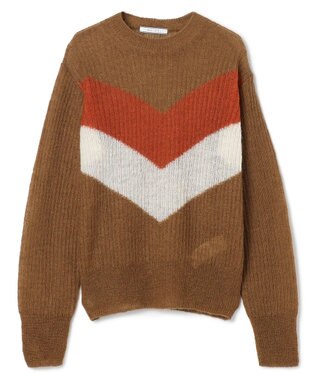 BEIGE， MARS / キッドモヘアインターシャニット OrangeRed × Brown