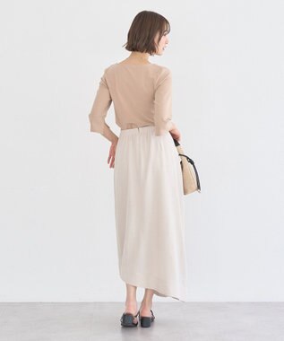 earth music&ecology ウエストツイストアシメスカート Ecru