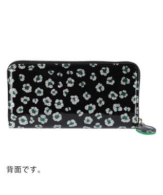 tsumori chisato CARRY グリッターフラワー ラウンドファスナー 長財布 ブラック
