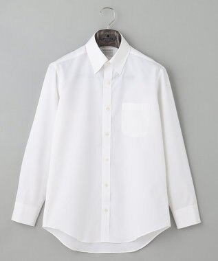 GOTAIRIKU 【形態安定】PREMIUMPLEATS_スナップダウン 通年ドレスシャツ ホワイト系