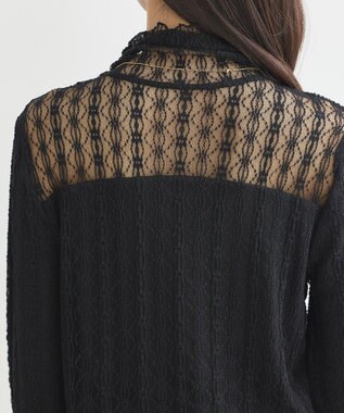 earth music&ecology あったかレースプルオーバー Black