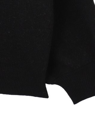 WEGO グラフィックBIGニットプルオーバー ブラック