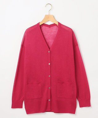 組曲 S 【先行予約】シアーニットVネック カーディガン チェリーローズ系