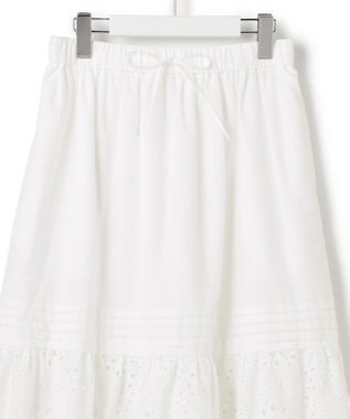 23区 【先行予約】カットワークエンブロイダリー スカート ホワイト系
