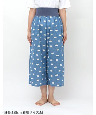 tsumori chisato SLEEP ツモリチサト ボトムス 綿100%(本体) 8分丈 レディース UOT220 /ワコール ブルー