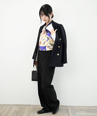 Marca 【伝統横濱スカーフ】香水瓶   大判 シルクツイル スカーフ ブルー