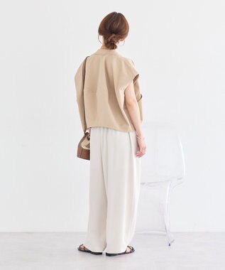 earth music&ecology コクーンフォルムシャツ Beige
