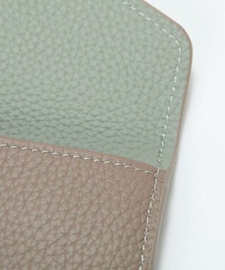 TOPKAPI 【Breath TOPKAPI】DUAL デュアル シュリンクレザー バイカラー 長財布　薄型 / 軽量 グレージュ