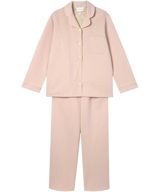une nana cool 【綿混】ハイゲージダブルエアー 長袖開襟パジャマ MADE WITH LIBERTY FABRIC ピンク