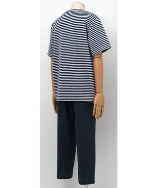 ワコール／睡眠科学 【メンズパジャマ】　5分袖　9分丈　肌のべとつきを軽減　吸汗速乾性　睡眠科学／ワコール　YGT141 コン