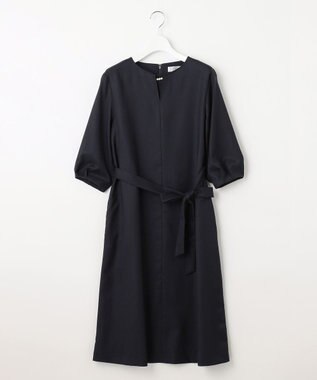 J.PRESS LADIES 【セットアップ対応・洗える・UVケア・速乾】 OXIJEWELストレッチ ワンピース ネイビー系