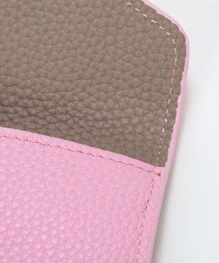 TOPKAPI 【Breath TOPKAPI】DUAL デュアル シュリンクレザー バイカラー 長財布　薄型 / 軽量 ピンク