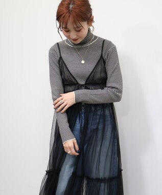 AMERICAN HOLIC ティアードチュールワンピース Black