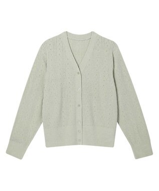 une nana cool とろみ素材がここちよいカーディガン　ｍｏｉ　ｒｏｏｍ（モアルーム） オリーブ